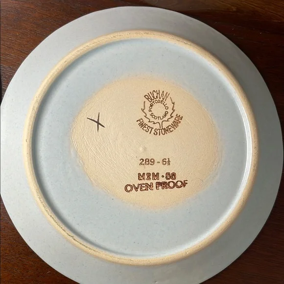 Buchan Thistleware Stoneware Salad Plate set of 7 - Picture 4 of 7